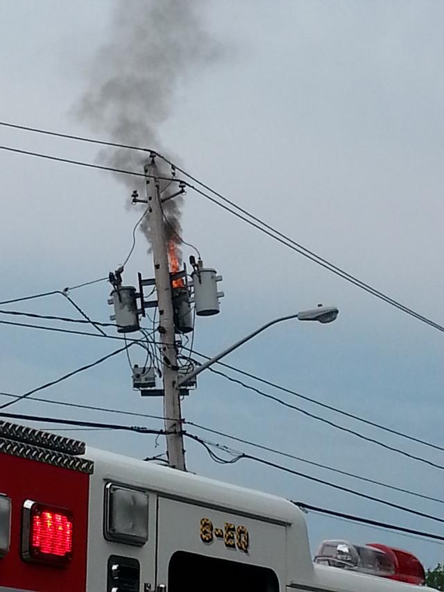 Transformer Fire on College Ave.  6/24/13.  Photo: Todd Giraudin