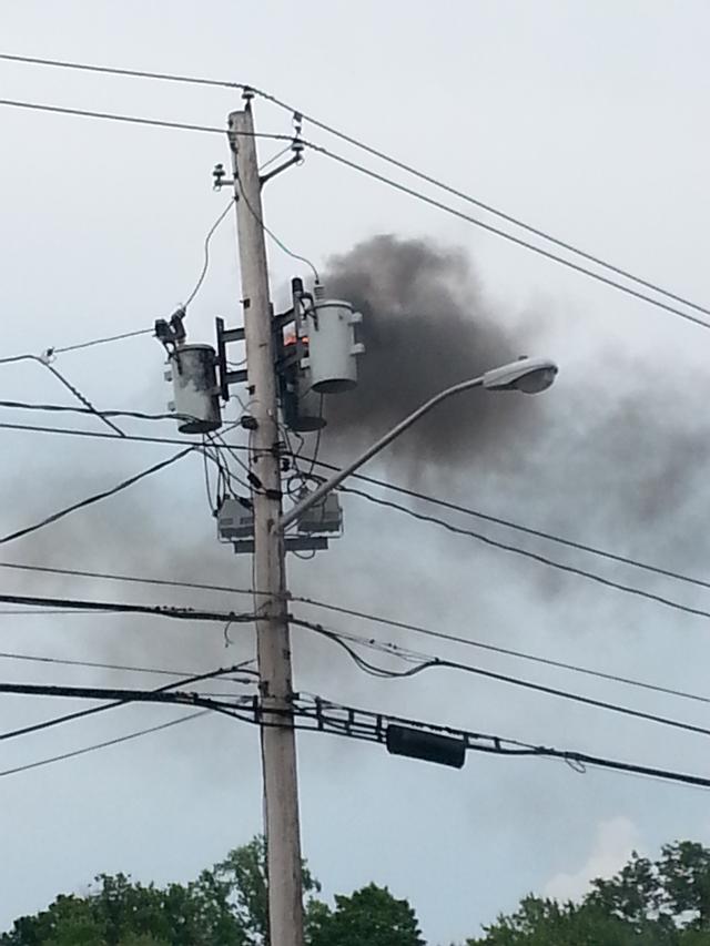 Transformer Fire on College Ave.  6/24/13.  Photo: Todd Giraudin