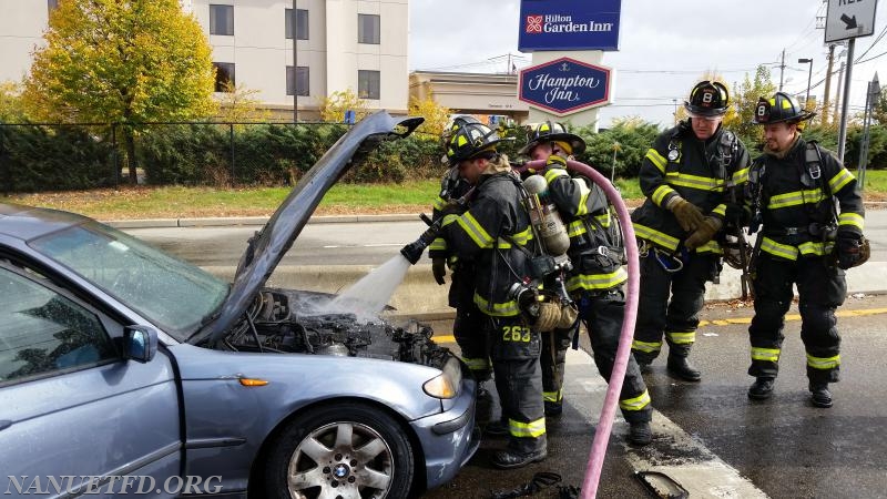 New York State Thruway ramp and Route 59 car fire. Nanuet FD. makes short work of it. Photos by Vincent P. Tuzzolino

