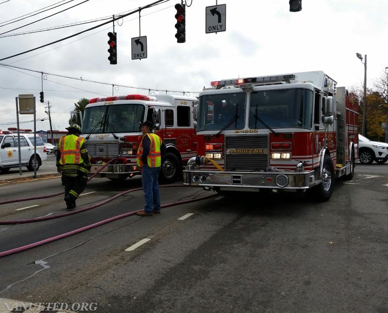 New York State Thruway ramp and Route 59 car fire. Nanuet FD. makes short work of it. Photos by Vincent P. Tuzzolino


