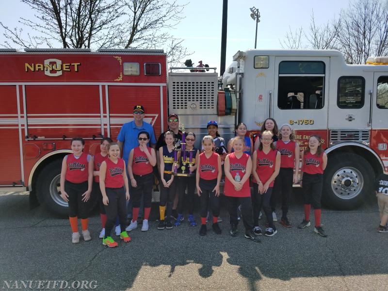 Once again the Nanuet Fire Department helps start the season for
 Nanuet Little League. Photo by Vincent P. Tuzzolino. 4/14/2018

