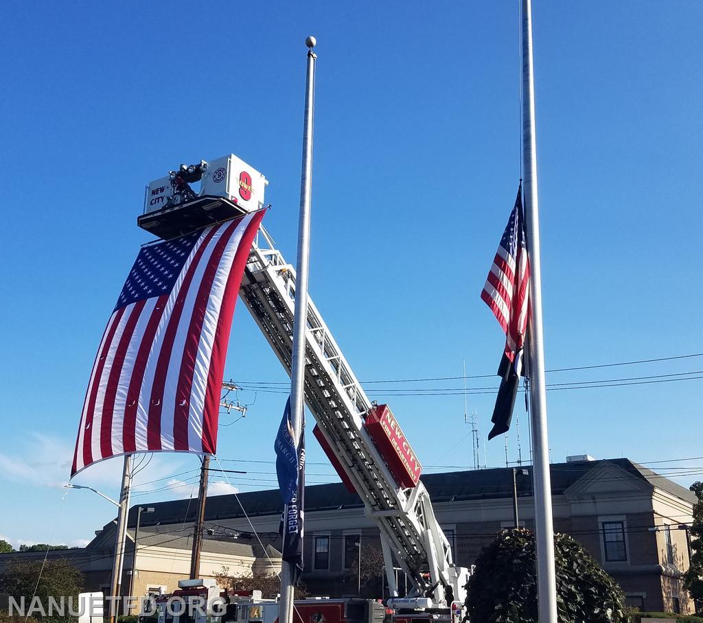 9-11-2021. We will Never Forget. The Nanuet Fire Department Help pay tribute to the 20 year Anniversary of 9-11 in New City New York today. Photos by Vincent P Tuzzolino.