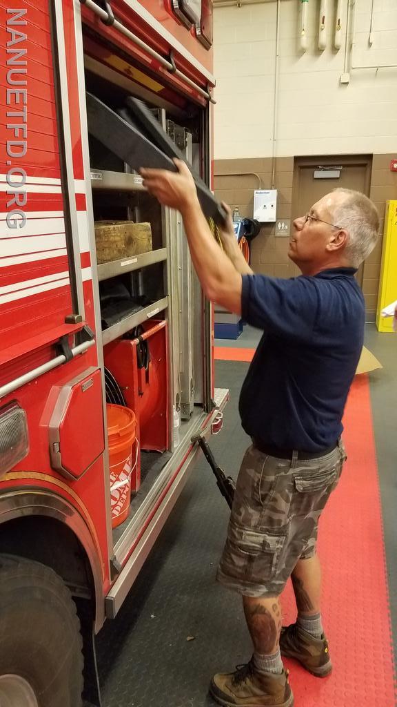 Tonight members of the Fire Department are getting the trucks ready to pay our last respect to Bob Lacy. We will miss you Bob.
Photos by Vincent P Tuzzolino 10/11/2021
 