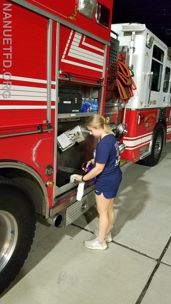 Tonight members of the Fire Department are getting the trucks ready to pay our last respect to Bob Lacy. We will miss you Bob.
Photos by Vincent P Tuzzolino 10/11/2021
 