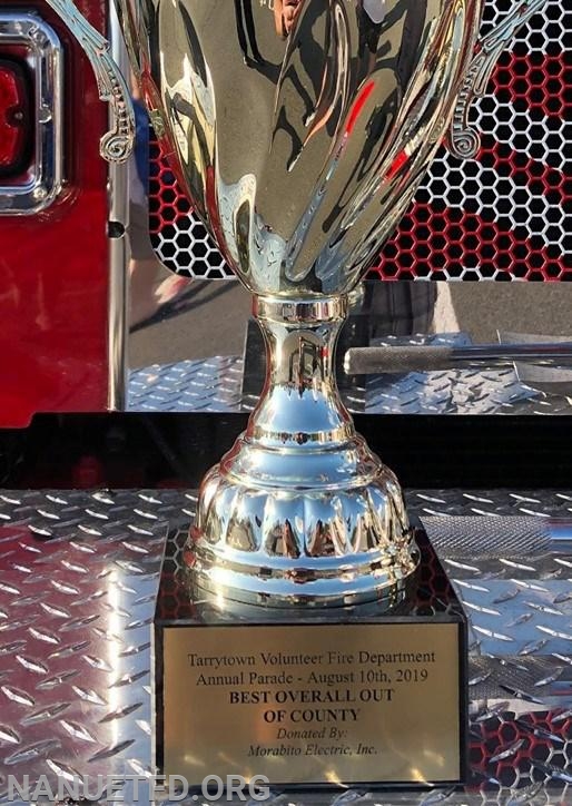 8-10-2019. Best overall  department out of county and best Ladder truck 8-75. The Tarrytown Firefighters
 Parade. Nice Job Department 8

