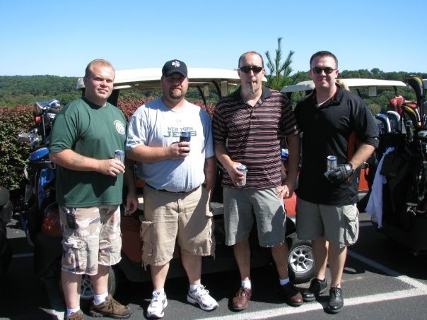 Mike Kubasek, Billy Schoenleber, Mike Mattera, Dan Maloney at the 2009 Nanuet FD Golf Outing 9/20/09.