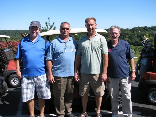 Butch St. Onge, Lou Koester, Charlie Koester, Randy Hunter at the 2009 Nanuet FD Golf Outing 9/20/09.