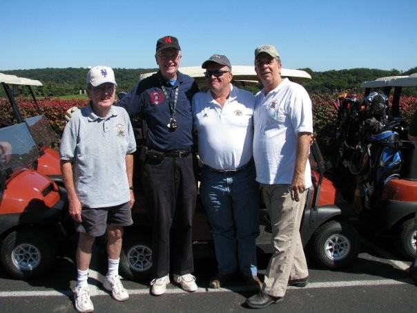 Jack Reilly, Bob Lacy, Dave Hutton, Frank Hutton at the 2009 Nanuet FD Golf Outing 9/20/09.