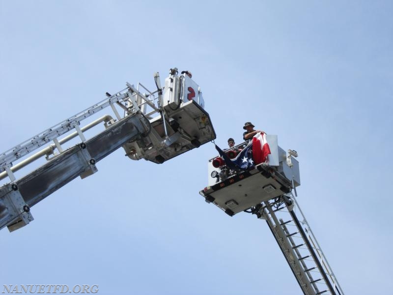 2015 BBQ Contest. Fairway in Nanuet. 
Photo By Vincent P. Tuzzolino Raising the Flag. 8 Tower and 24 Tower.