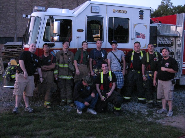 Standby crew at the Clarkstown fireworks.  7/9/09.  Photo:  Harold Straut